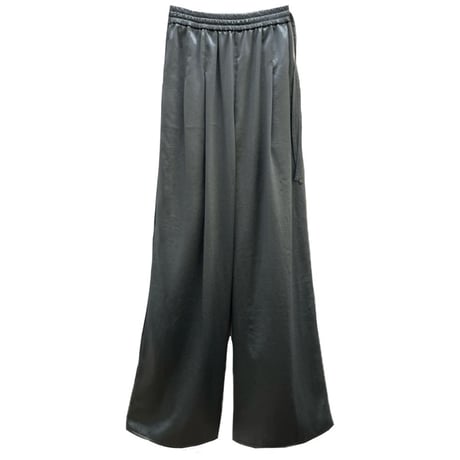 LIROMA アセテートロングワイドパンツ