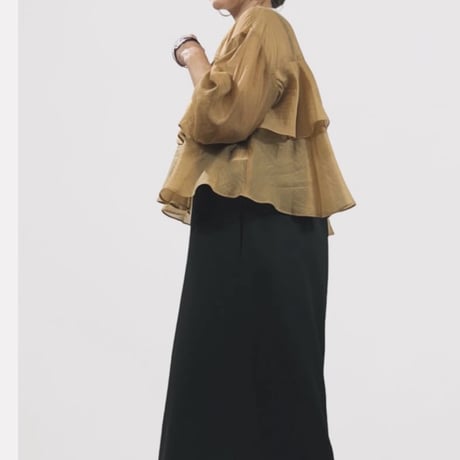 QTUME  ナチュラルシアーティアードブルゾン -   ベージュ