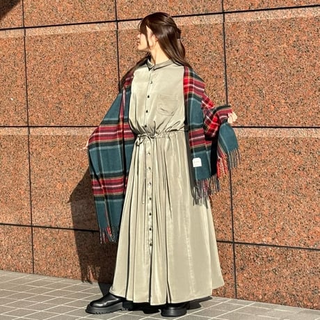 LIROMA シャツワンピース　khaki