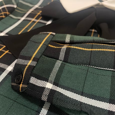 THOMAS MAGPIE  タータンチェックボウドレス　GREEN