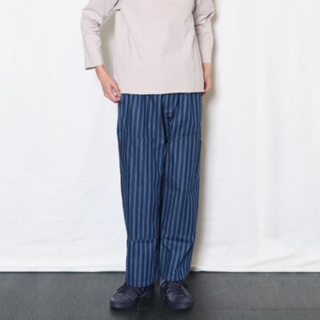 TIGRE BROCANTE インディゴワイドヒッコリーボースンダブルニーパンツ