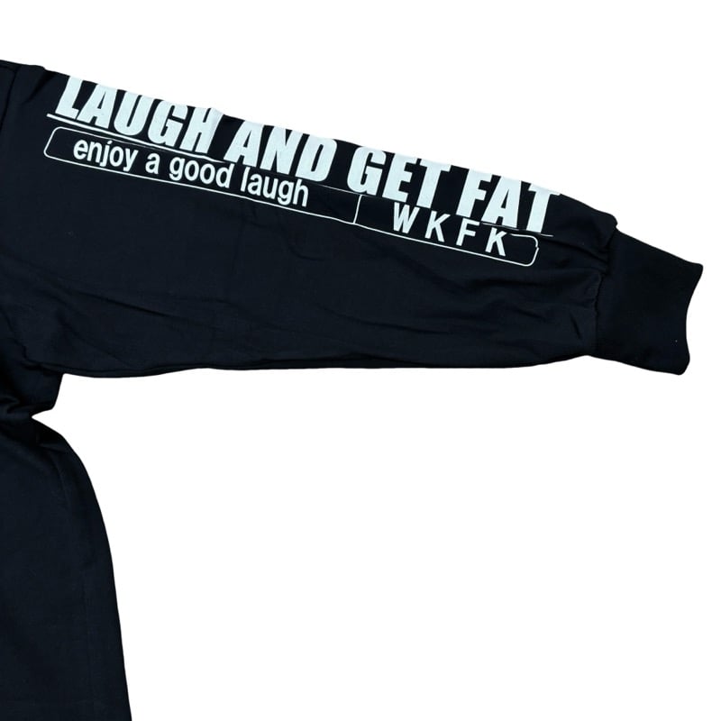 【新品・未使用】RISLEY ロゴプリントロンT 新品 リズレー RISLEY ロゴ フリンジ ロングTシャツ ブラック