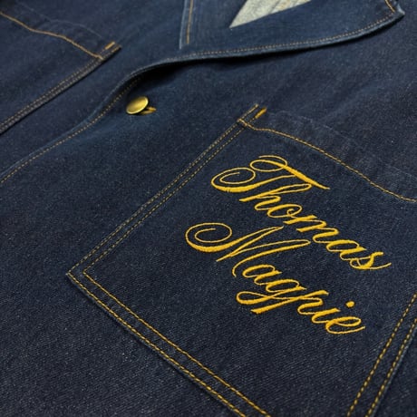 THOMAS MAGPIE デニムロングコート　navy
