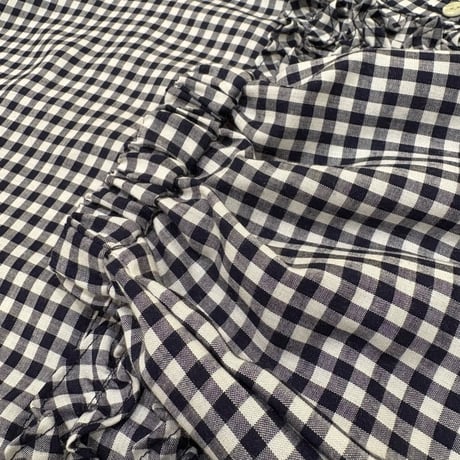 denicher   フロントフリルチェックシャツ Navy