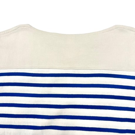 Ventblanc+ マルセイユボーダー 半袖Tシャツ-ブルー