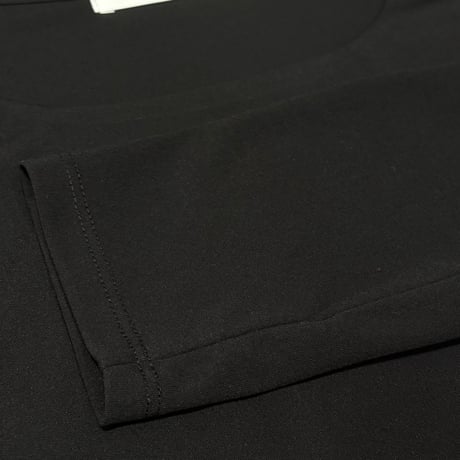QTUME ダブルフェイスカットソー black