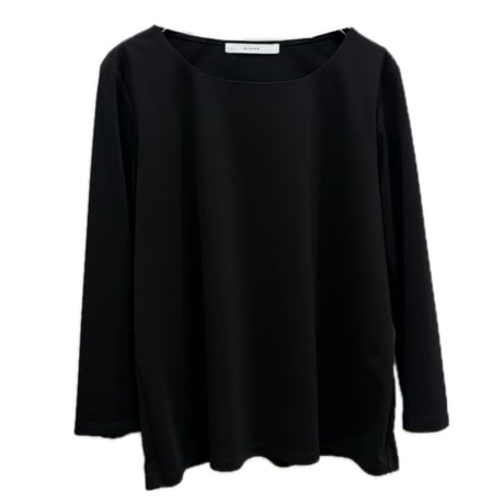 QTUME ダブルフェイスカットソー black