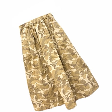 vent blanc カモフラージュネルスカート beige