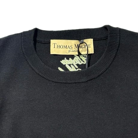 THOMAS MAGPIE パフスリーブニット　ブラック