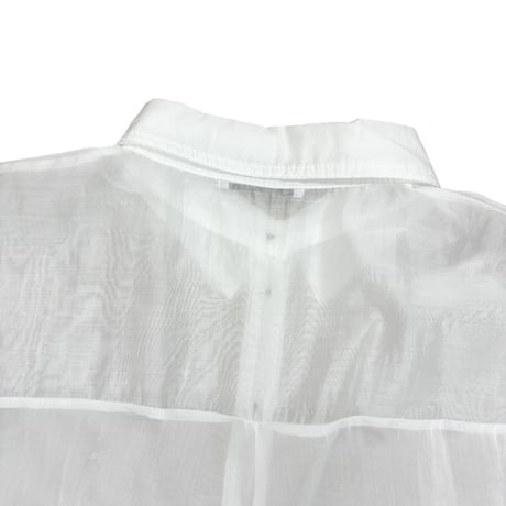 SEVEN SENSE シルクバックロングシャツ-  ホワイト