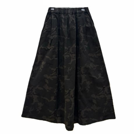 vent blanc カモフラージュネルスカート black