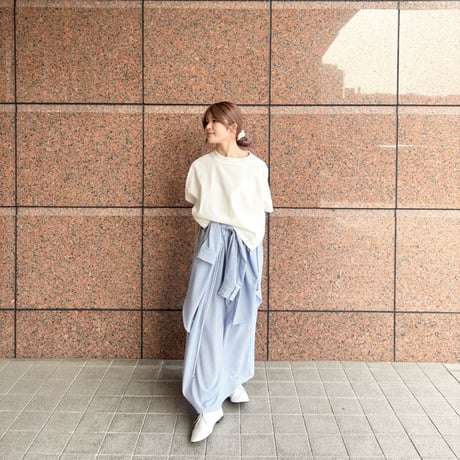 LIROMA デザインシャツワンピース　navy