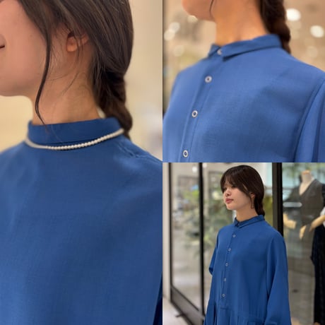 LIROMA シャツワンピース　BLUE
