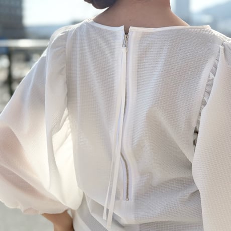 LIROMA パフスリーブブラウス　White