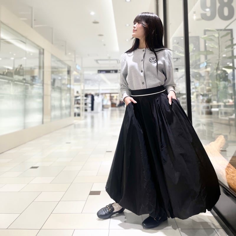 THOMAS MAGPIE シャイニータフタ バルーンスカート ブラック | grasol N