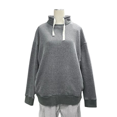 vent blanc　スタンドネックプルオーバー-チャコールグレー