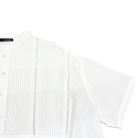 Ventblanc ピンタックデザインブラウス　ホワイト