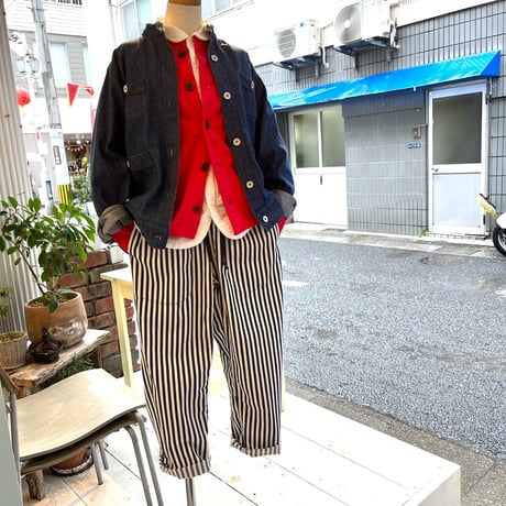 TIGREBROCANTE  ヒッコリータゴサクパンツ-インディゴ