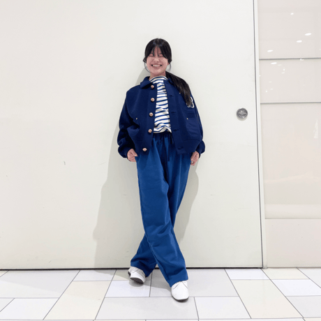 TIGRE BROCANTE 裏毛クルタパンツ　ネイビーブルー