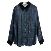 EimeeLaw パッチワークデニムプリントシャツ - インディゴ