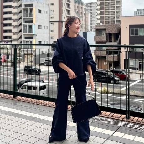 LIROMA デニムボックスシルエットプルオーバー