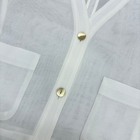 DignteCollier   メッシュVネックジャケット- アイボリー