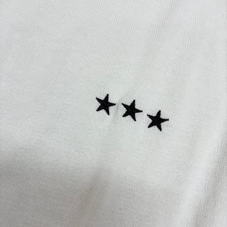 QTUME コットンニットSTARトップス- ホワイト