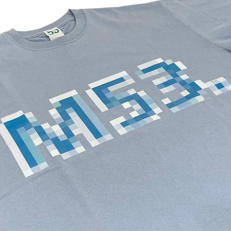 M53. ポリゴンヘビーウェイトTシャツ-ブルー
