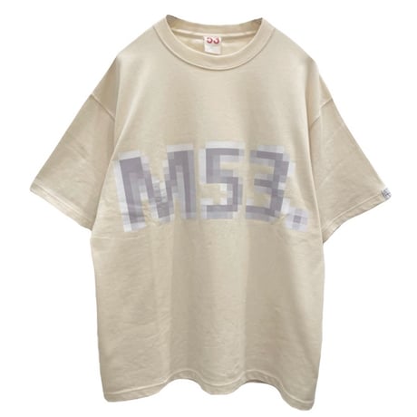 M53. ポリゴンヘビーウェイトTシャツ-ナチュラル