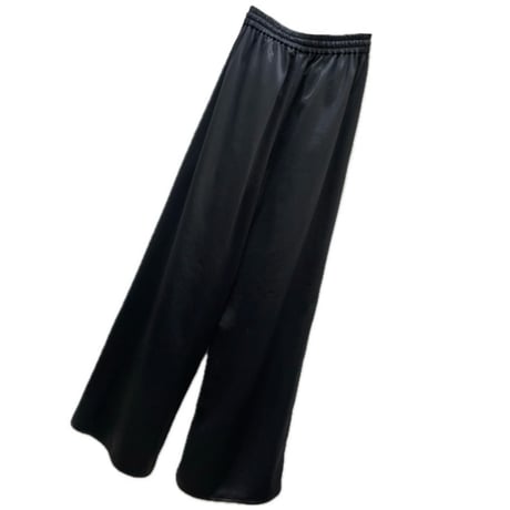 LIROMA アセテートロングワイドパンツ