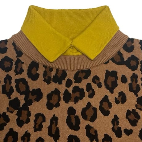 THOMAS MAGPIE レオパードニット yellow