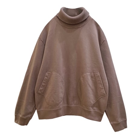 TIGRE BROCANTE ダブルリブタートルスウェット　ブラウンベージュ