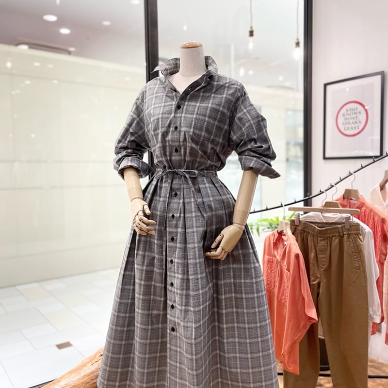 RISLEY シャツワンピース LIROMA シャツワンピース - グレンチェック