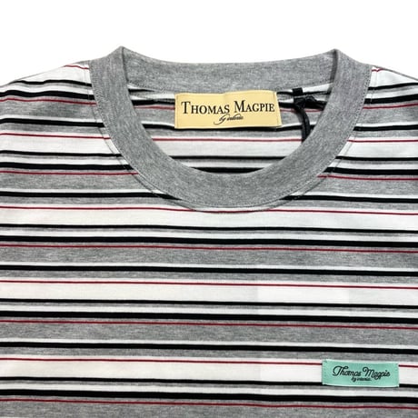 THOMASMAGPIE マルチボーダーTシャツ - グレー