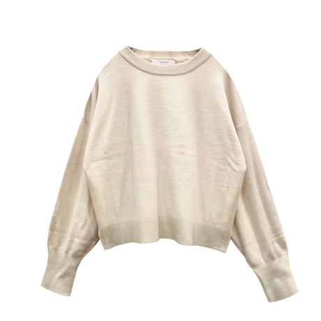 QTUME サイドスリットニット　クリーム