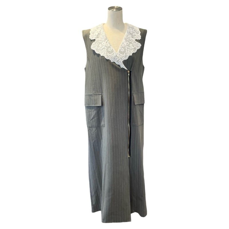 EimeeLaw レースカラーZIPストライプジャンパースカート