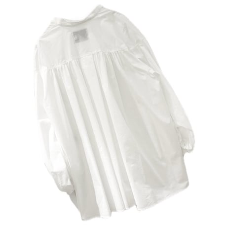 PASSIONE(パシオーネ) スキッパーロングブラウス　White
