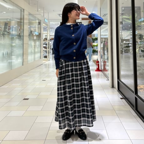 Le Minor アクリルコットンカーディガン navy