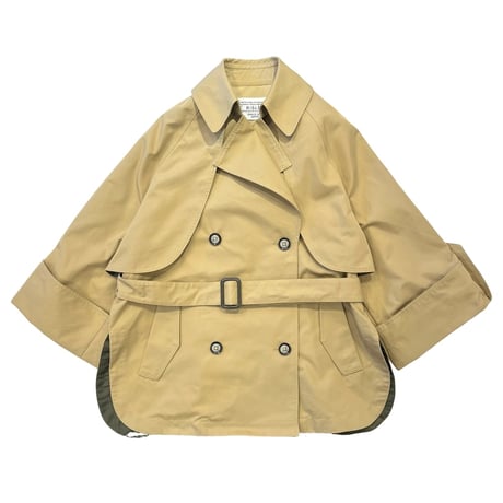 新品　未使用　RISLEY ショートトレンチコート　肩掛けトレンチ　ベージュ 新品 未使用 RISLEY ショートトレンチコート 肩掛けトレンチ