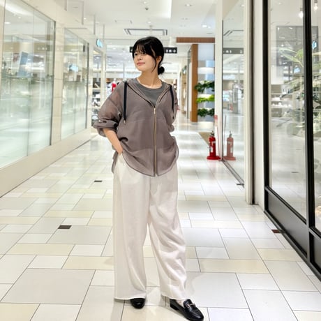STELLA CIFFON ファインスパンオーガンザブルゾン  gray