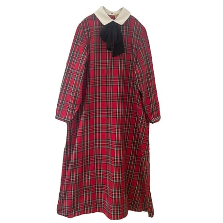 THOMAS MAGPIE  タータンチェックボウドレス　RED