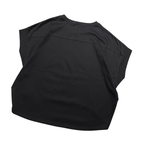 DignteCollier    ワンポイントロゴコクーンTシャツ     -ブラック