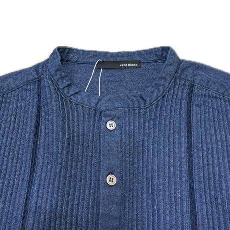 Ventblanc ピンタックデザインブラウス　インディゴ