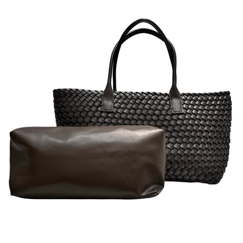 Jürgen Lehl 黒 編み込みトートバッグ Jurgen Lehl - 23ss 2023 新型 ヨーガンレール ゴート メッシュ