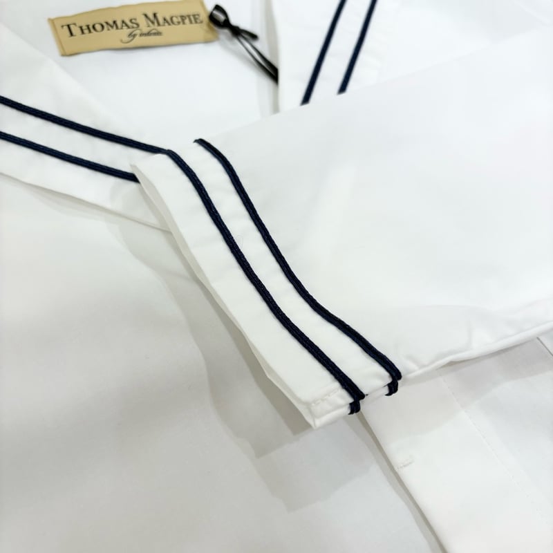 THOMAS MAGPIE セーラーシャツ white | grasol Nagasaki