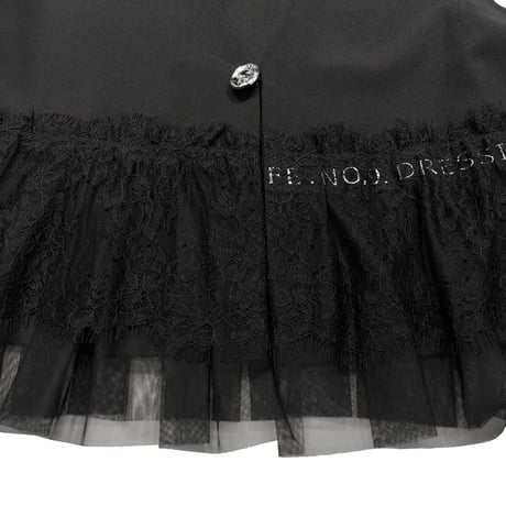 EimeeLaw      レースフリルベスト×パンツセットアップ         -ブラック