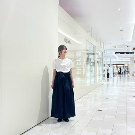 LIROMA デザインシャツワンピース　navy