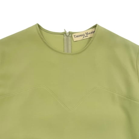 THOMAS MAGPIE ストレッチツイルワンピース  グリーン