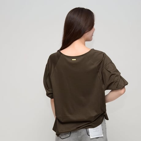 Praia 袖タックパフTシャツ - チャカーキ