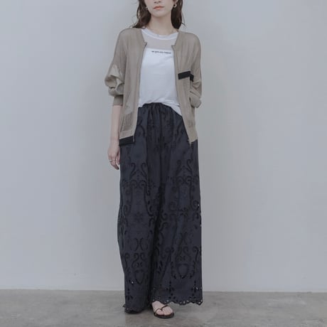 EimeeLaw   エンブロイダリーパネルレースパンツ        -ブラック
